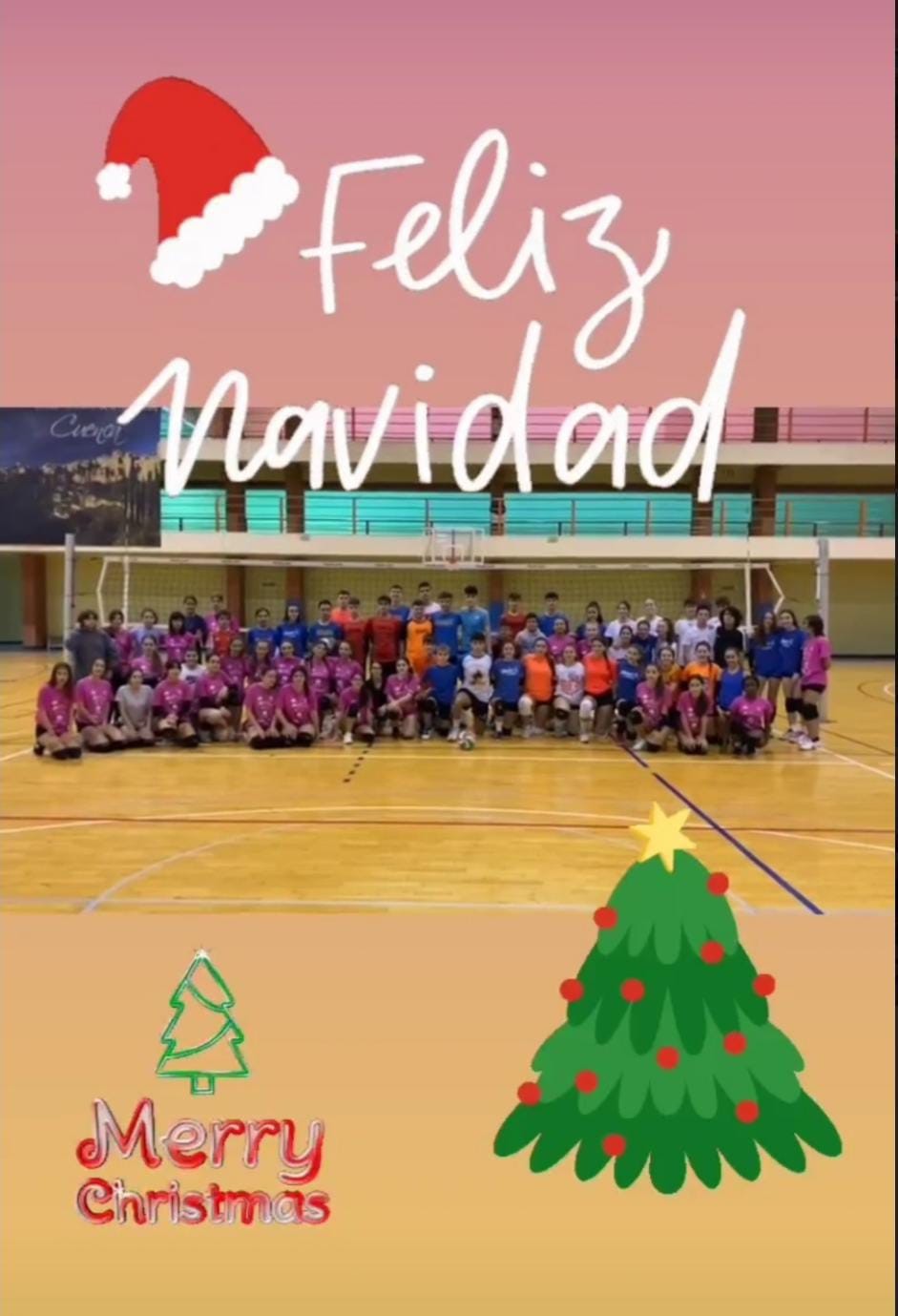 LOS CHICOS Y CHICAS DE VOLEIBOL FELICITAN LA NAVIDAD